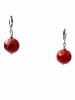 Boucles courtes épurées en jaspe rouge brique