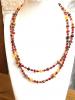 Long collier "Automne" couleurs chaudes
