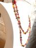 Long collier "Automne" couleurs chaudes